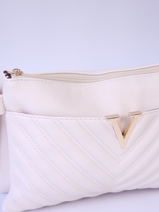 Τσάντα γυναικεία χιαστί V-Εκρού