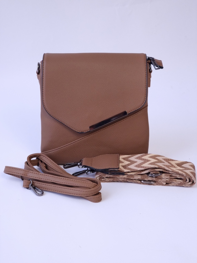 Τσάντα χιαστί με ιμάντα-Ταμπά