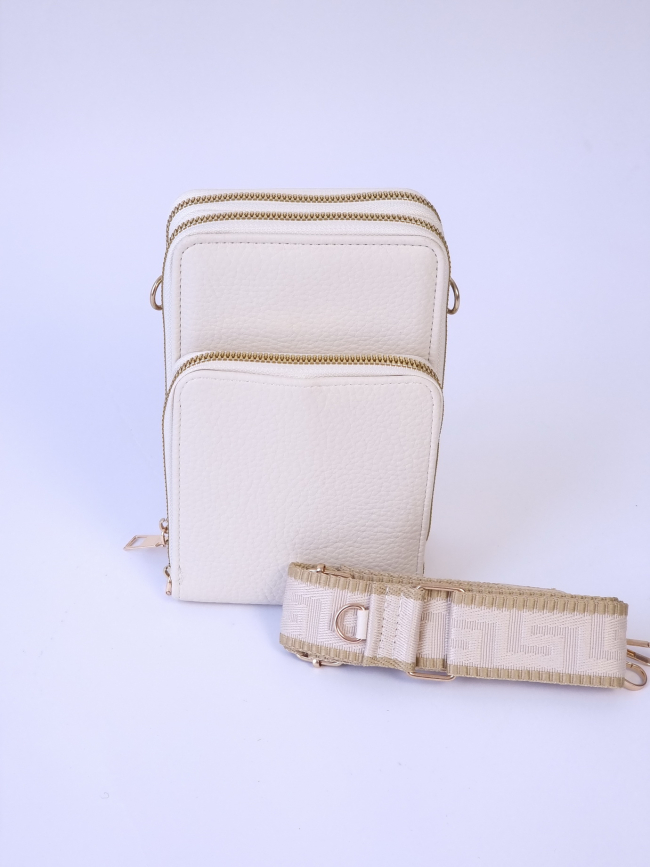 Τσαντάκι 3 θέσεις με ιμάντα-Μπλέ σκούρο