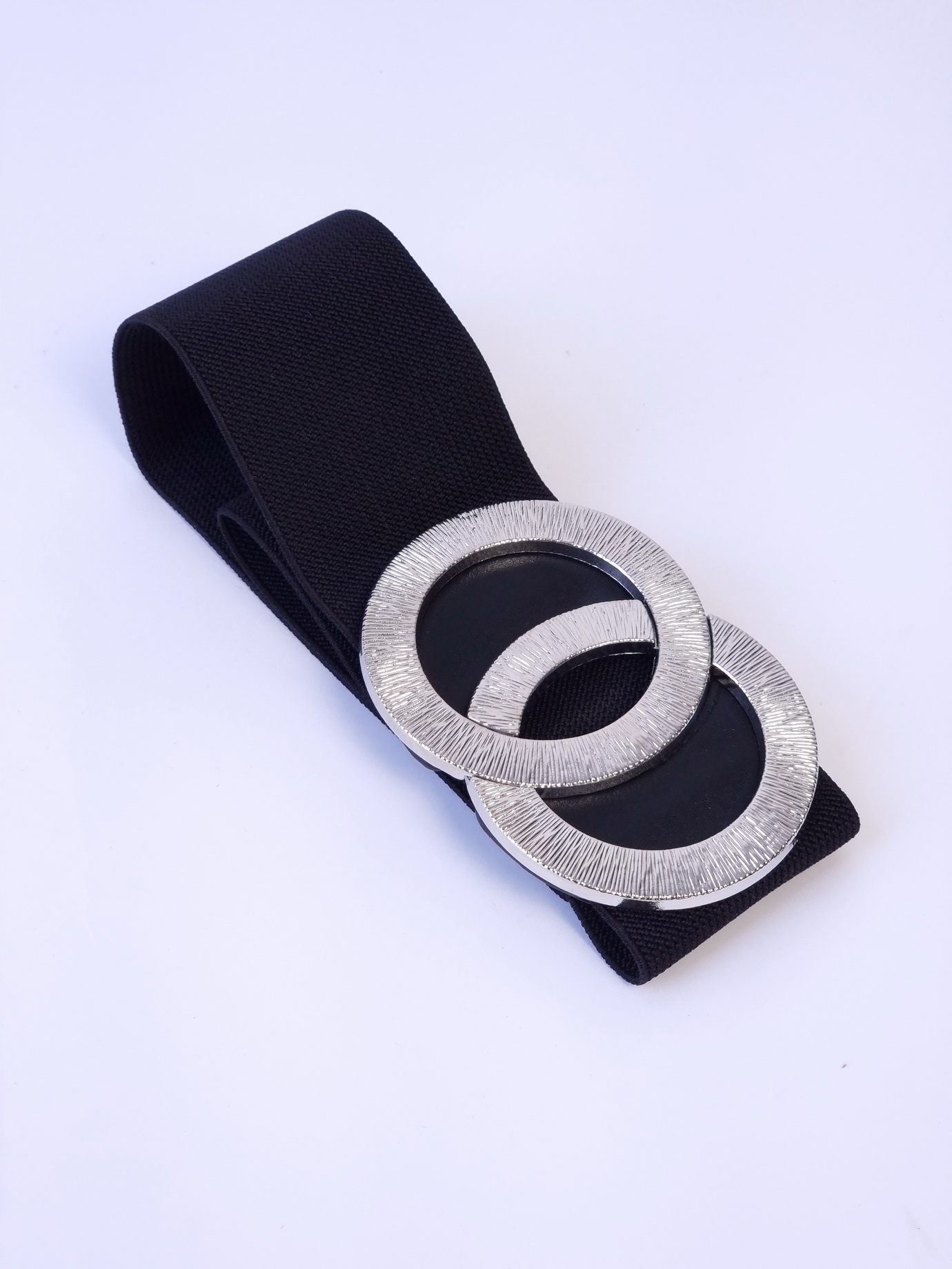 Ζώνη ελαστική μεγάλο χρυσό τοκά -Μαύρο