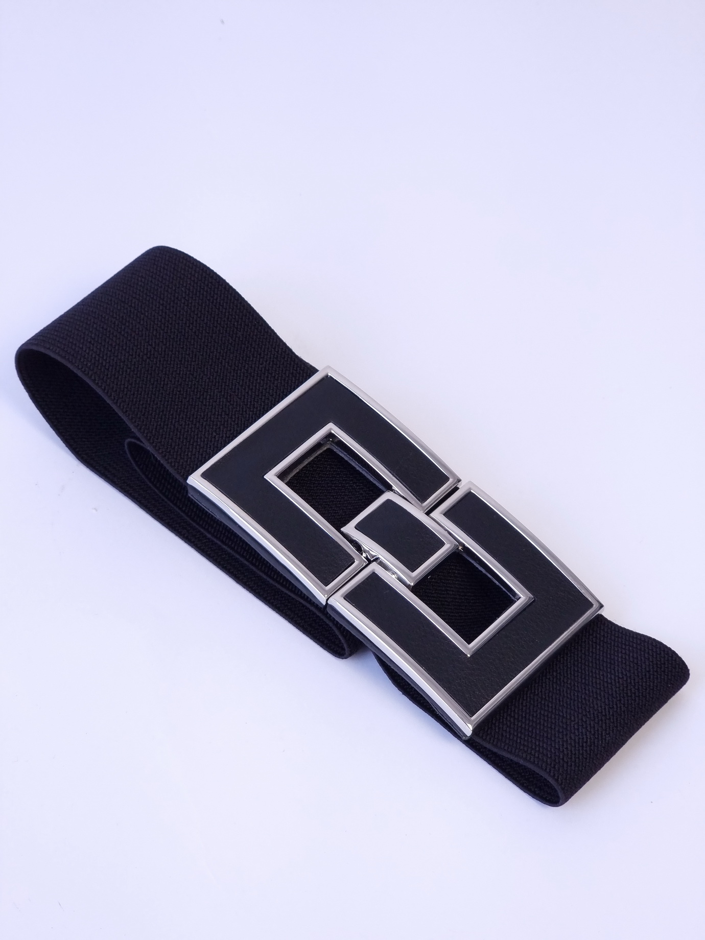 Ζώνη ελαστική μεγάλο χρυσό τοκά -Μαύρο