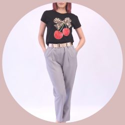Φόρεμα σεμιζιέ animal print-Μαύρο