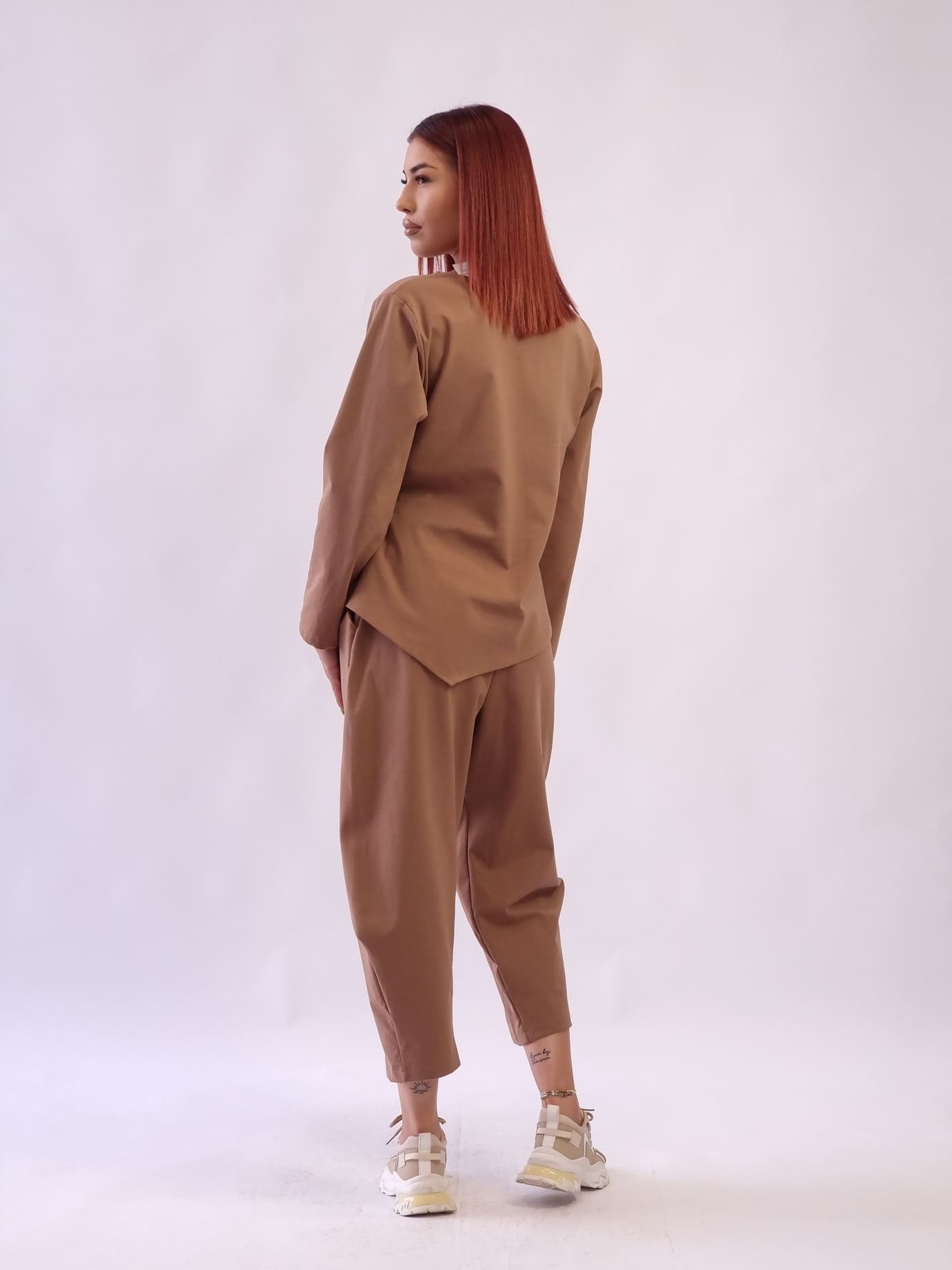 Γυναικείο παντελόνι με λάστιχο στη μέση Ταμπά Γυναικείο παντελόνι με λάστιχο στη μέση Ταμπά