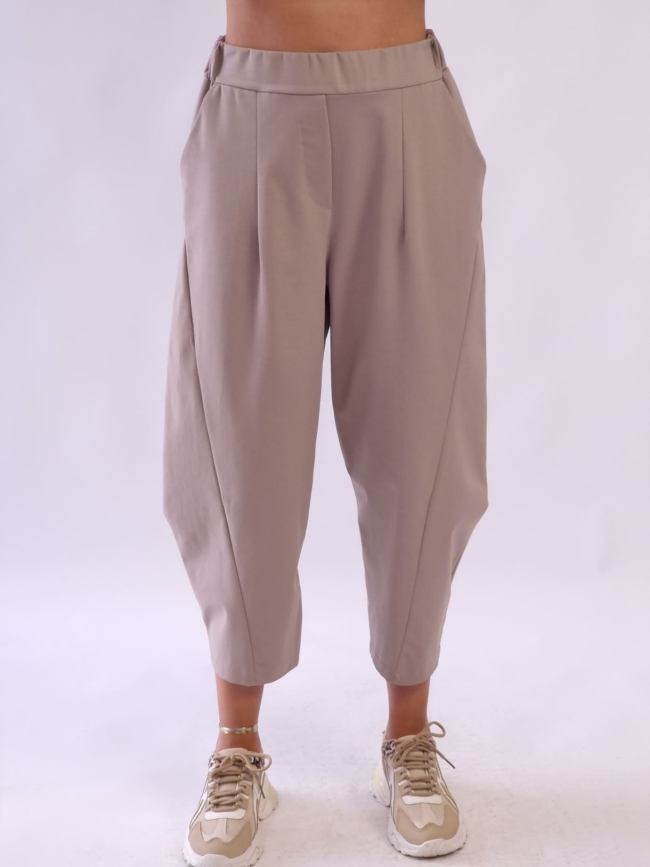 Γυναικείο παντελόνι με λάστιχο στη μέση Ταουπέ