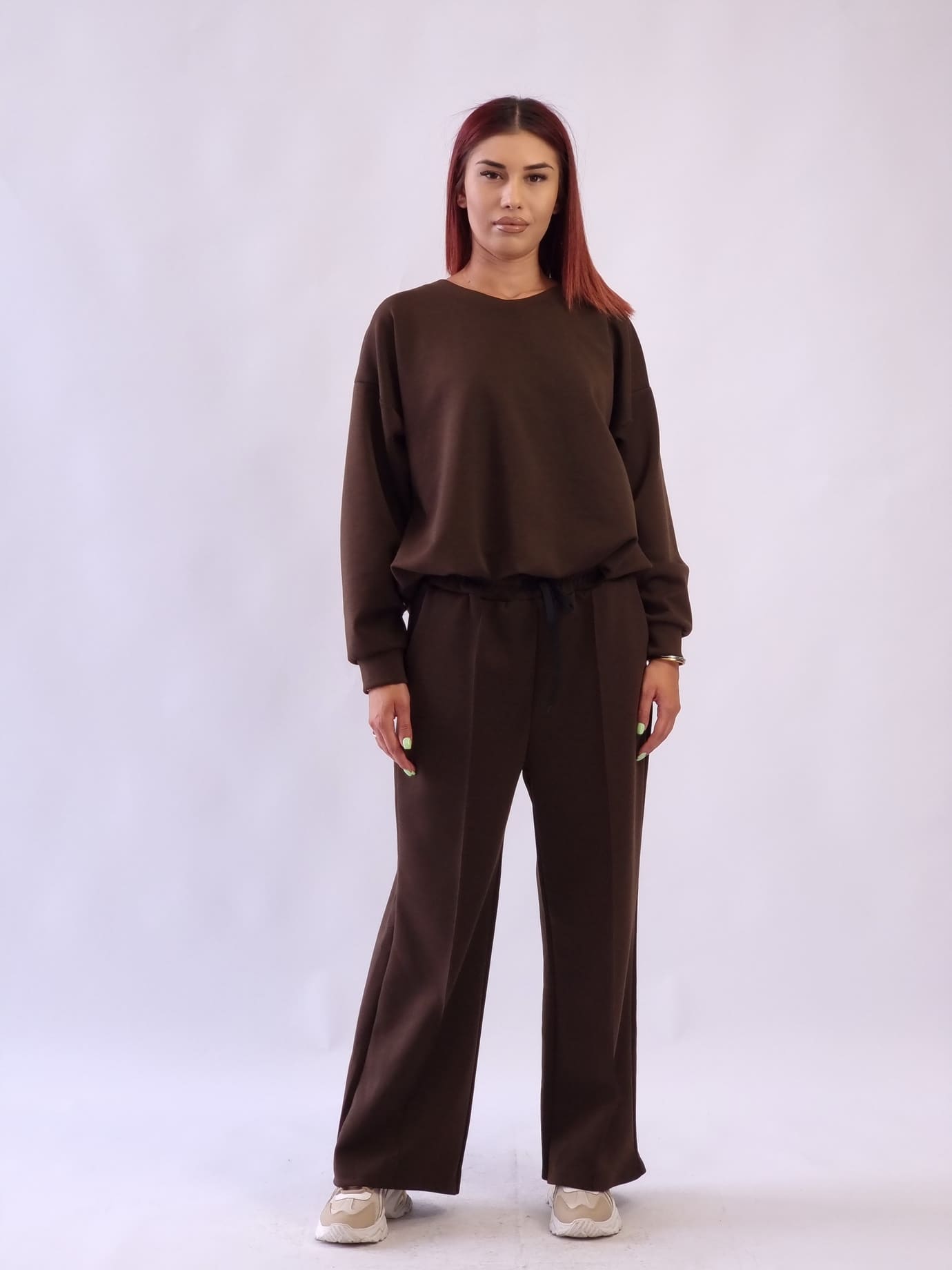 Σετ Μπλούζα Παντελόνι Ballon Σοκολά Σετ Μπλούζα Παντελόνι Ballon Σοκολά