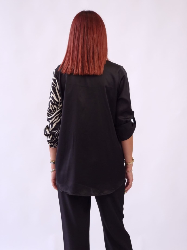 Μπλούζα ζεβρέ -Μαύρη
