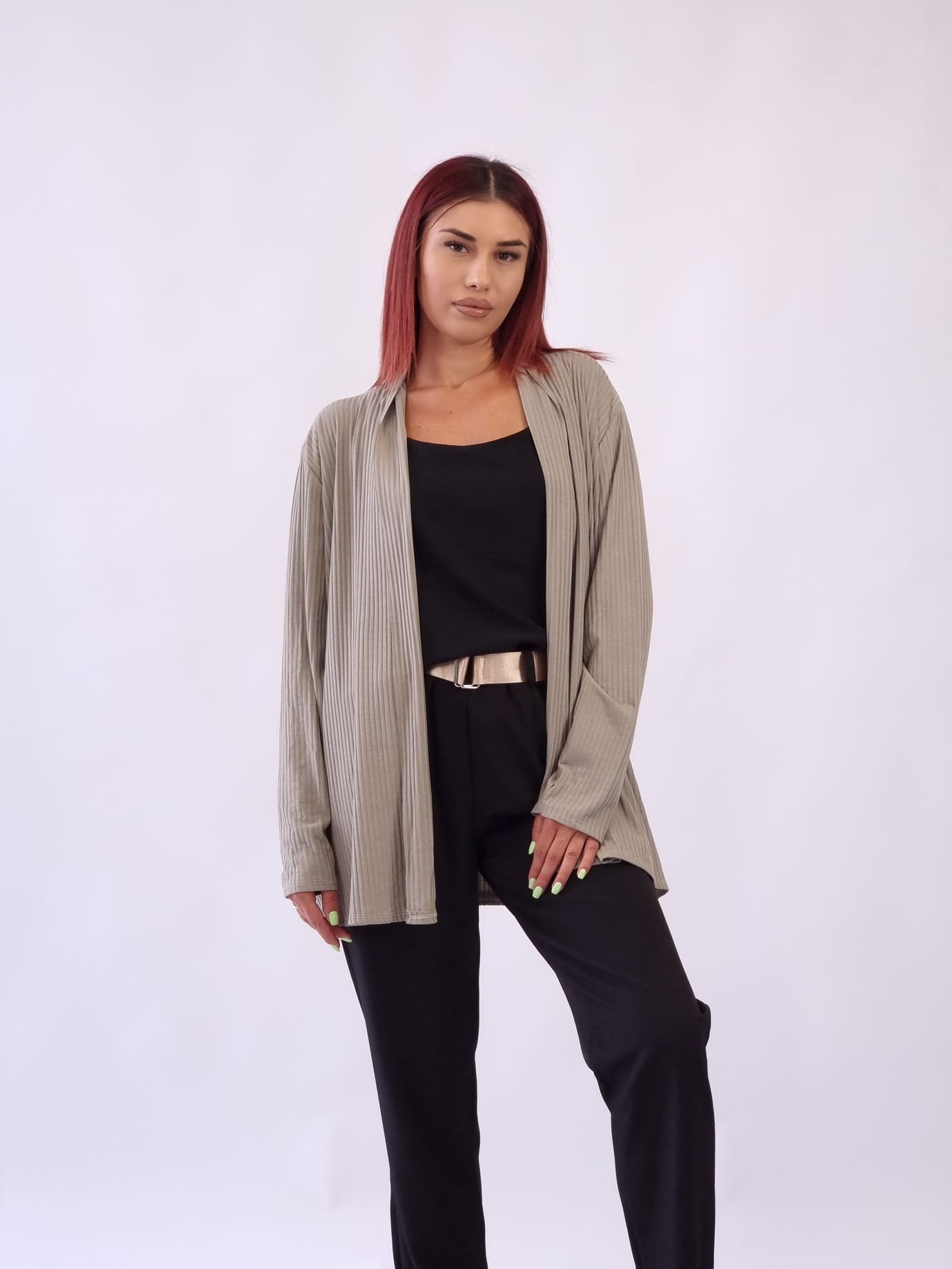 Ζακέτα ριμπ βισκόζη - Ταουπέ Ζακέτα ριμπ βισκόζη - Ταουπέ