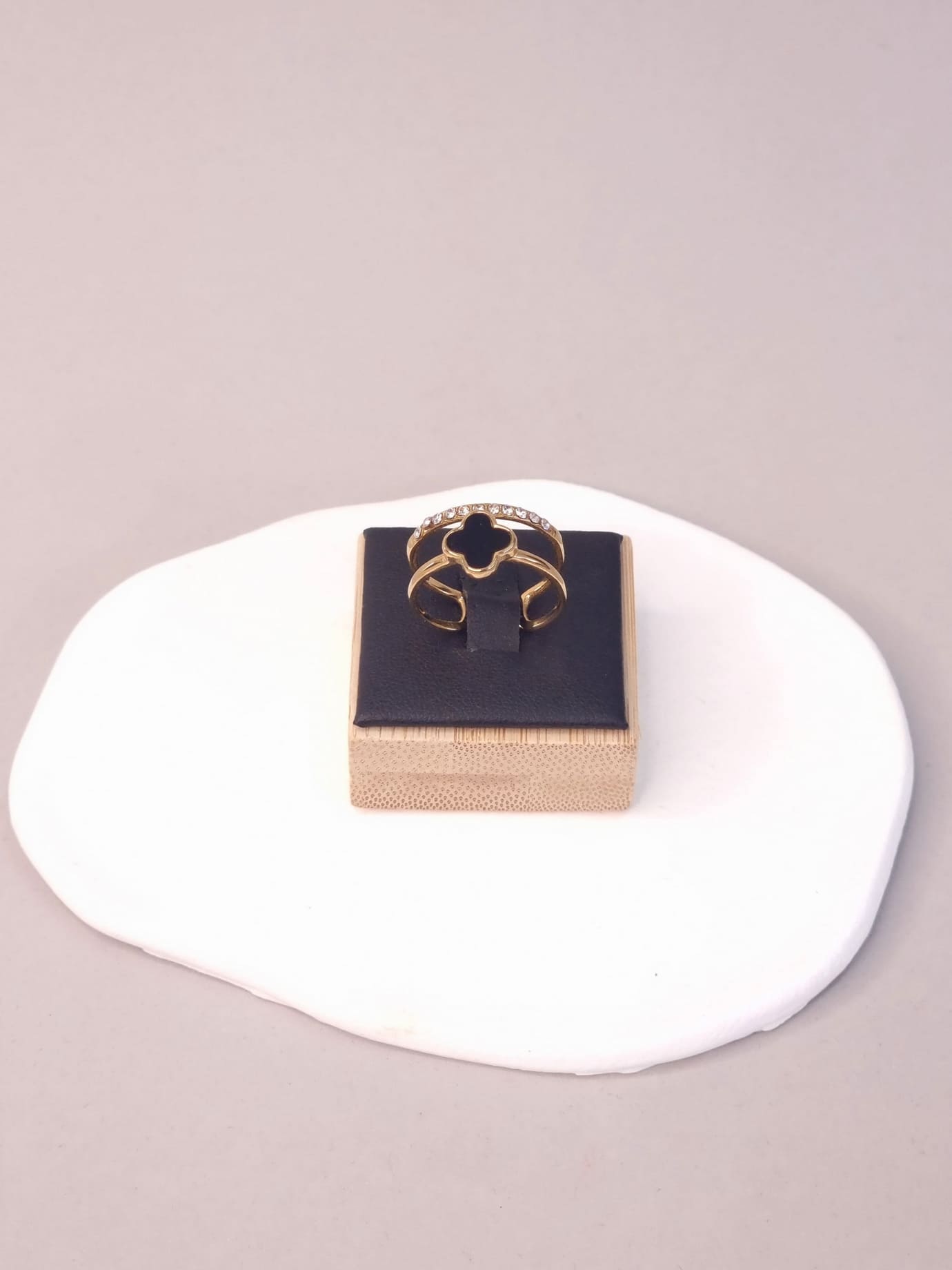 Δαχτυλίδι Ατσάλι Διπλό Σταυρό Χρυσό Δαχτυλίδι Ατσάλι Διπλό Σταυρό Χρυσό