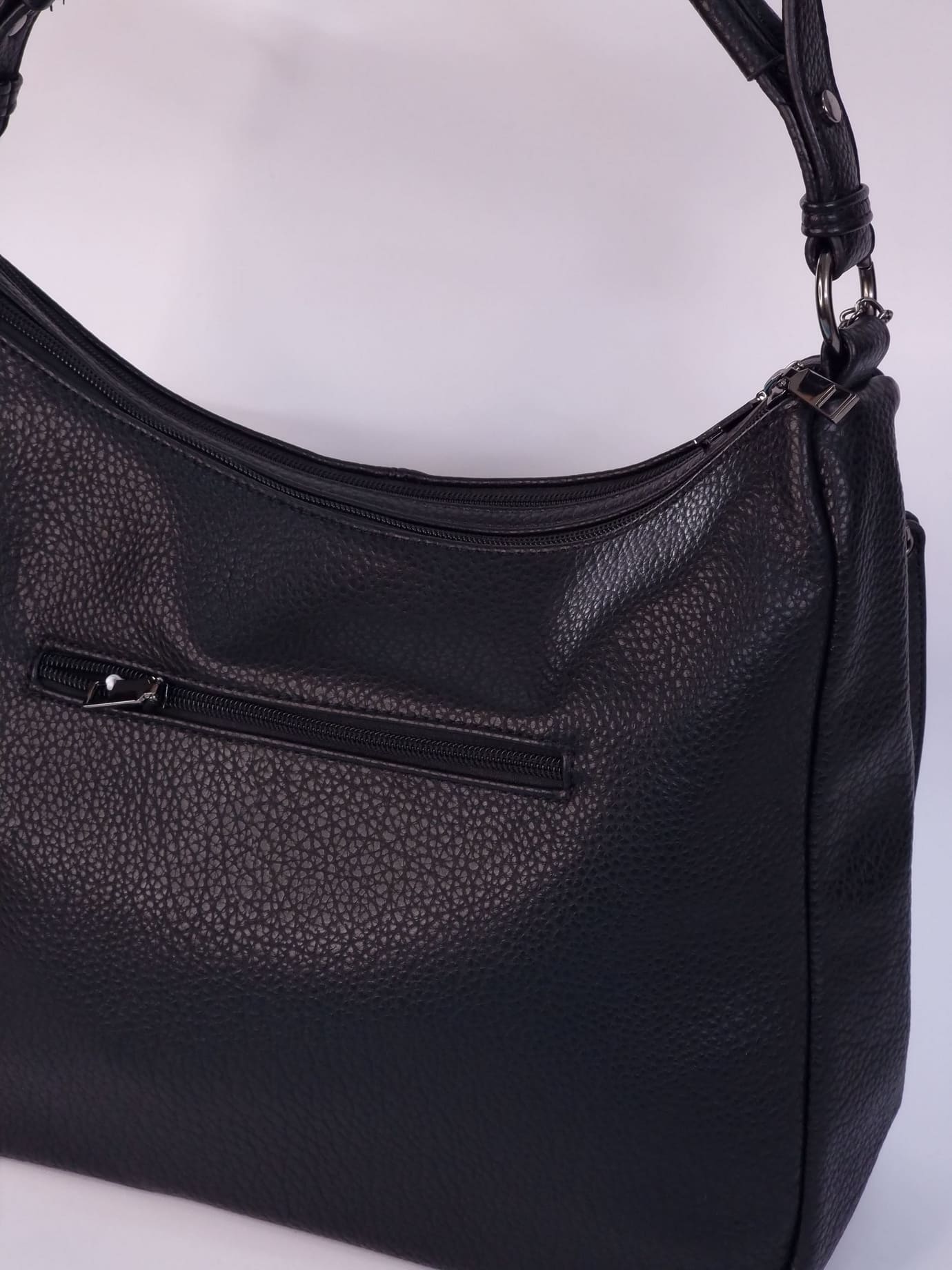 Γυναικεία Τσάντα δερματίνη με πορτοφολάκι-Μαύρο Γυναικεία Τσάντα δερματίνη με πορτοφολάκι-Μαύρο