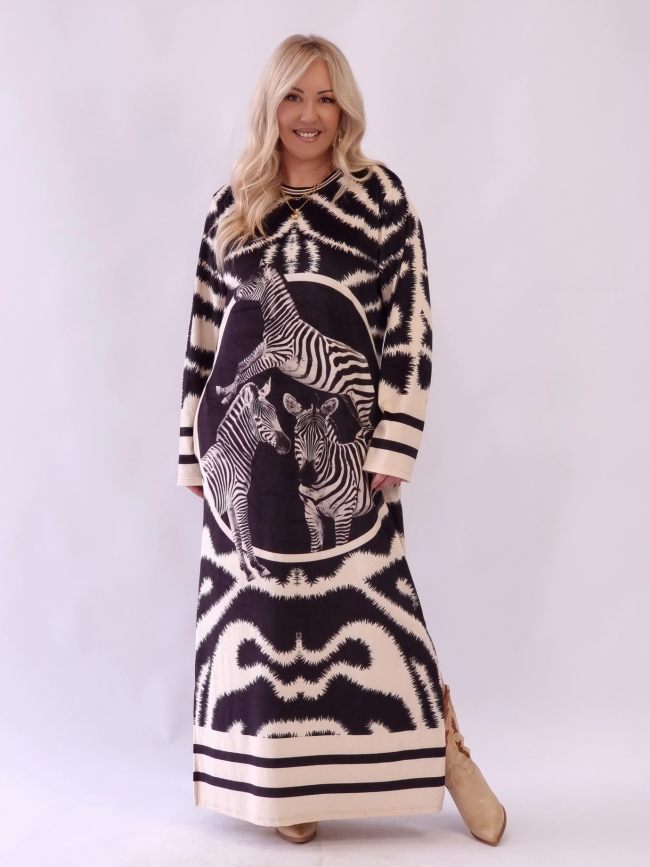 Φόρεμα Animal Print Βελουτέ Leopard