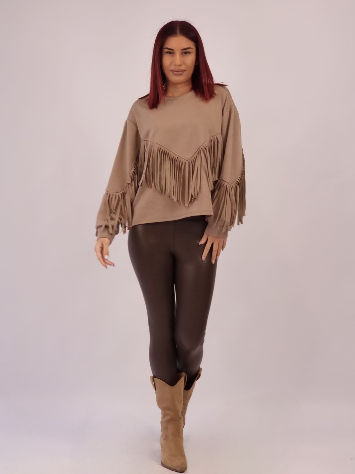 Μπλούζα Κρόσσια Ποντοστόφα - Μπέζ Μπλούζα Κρόσσια Ποντοστόφα - Μπέζ