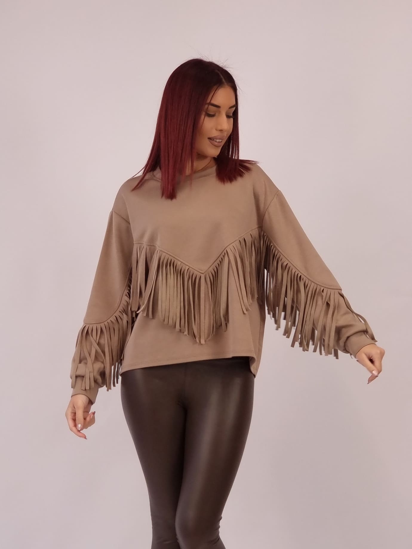 Μπλούζα Κρόσσια Ποντοστόφα - Μπέζ Μπλούζα Κρόσσια Ποντοστόφα - Μπέζ