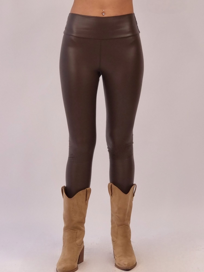 Κολάν Δερματίνη Φαρδύ Λάστιχο - Σοκολά