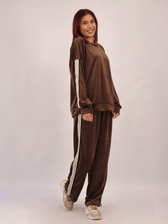 Σετ velvet Με Ρίγες - Κυπαρισσί