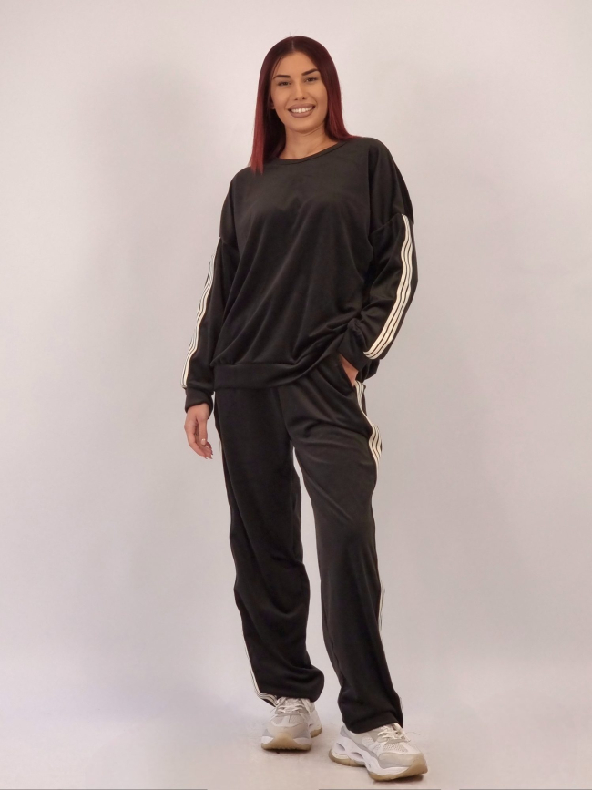 Σετ velvet Με Ρίγες - Κυπαρισσί