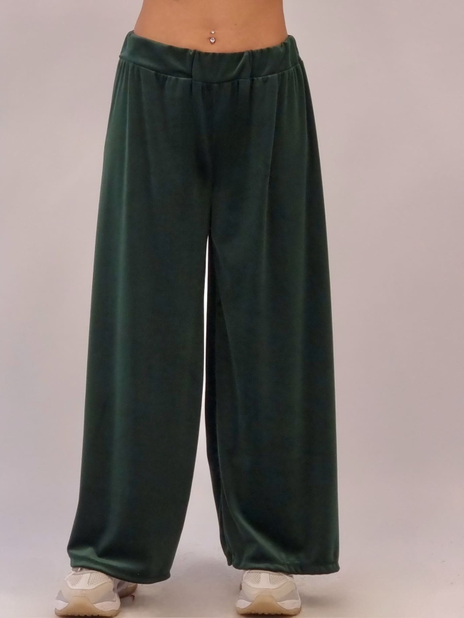 Παντελόνι Velvet Οversized - Κυπαρισσί