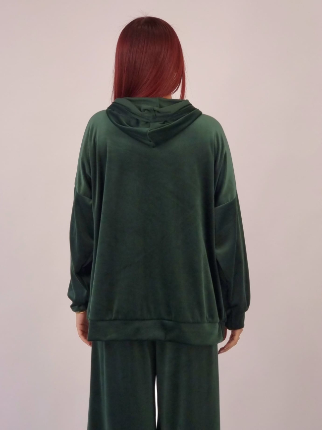 Παντελόνι Velvet Οversized - Κυπαρισσί