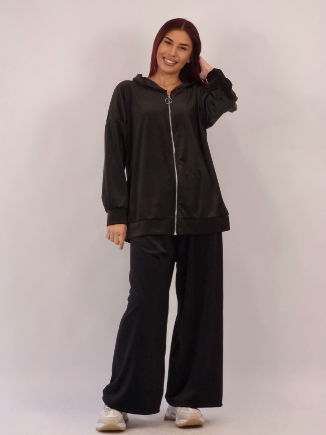 Παντελόνι Velvet Οversized - Μαύρο