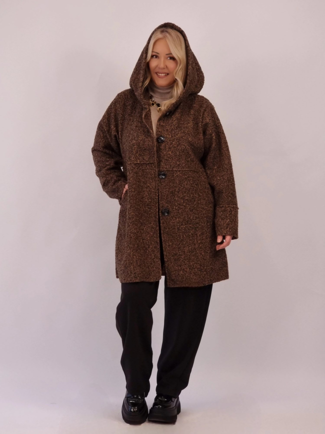 Ζακέτα Μπουκλέ Με Κουμπιά - Γκρί