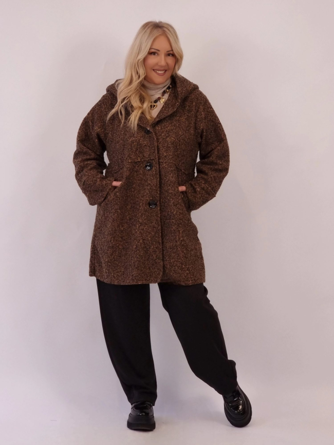 Ζακέτα Μπουκλέ Με Κουμπιά - Γκρί