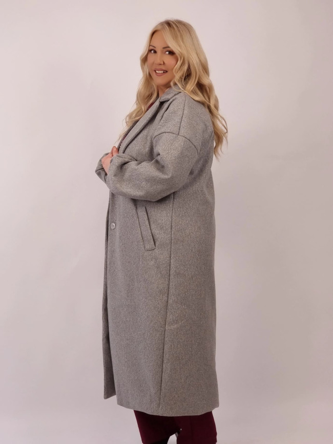 Παλτό Oversized Μακρύ με Κουμπιά - Μπέζ