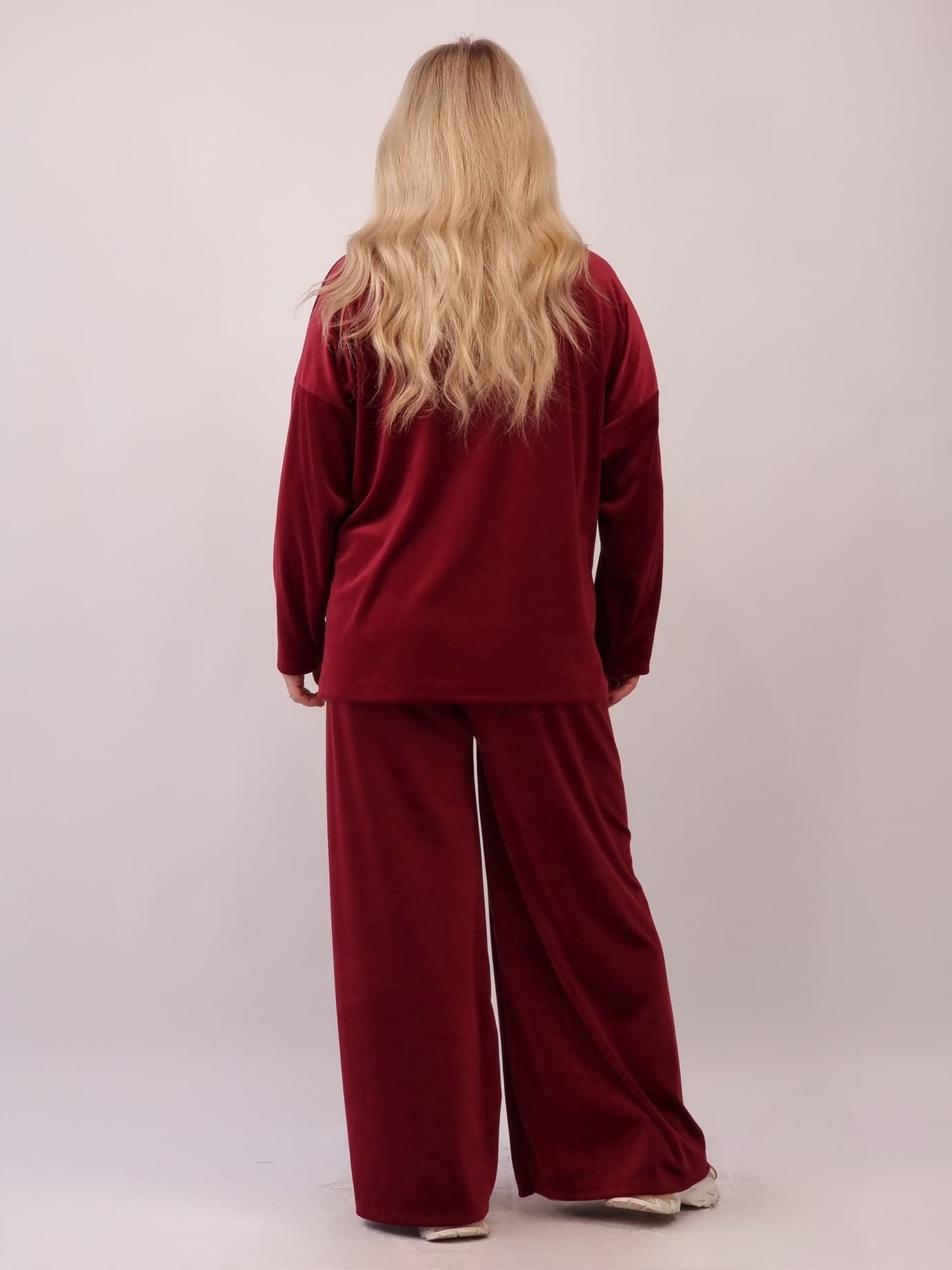 Σετ Velvet Μπλούζα Παντελόνι Μio Μπορντό Σετ Velvet Μπλούζα Παντελόνι Μio Μπορντό