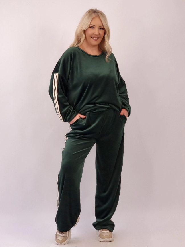 Σετ velvet Με Ρίγες - Κυπαρισσί