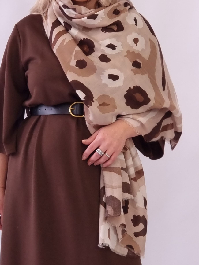 Πασμίνα κύκλος μίνι κρόσσια print Ταμπά