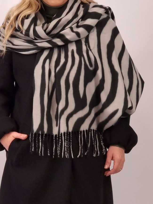 Πασμίνα μίνι κρόσσια γήινα χρώματα