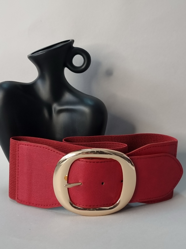 Ζώνη Ελαστική Χρυσή Αγκράφα -Μαύρη