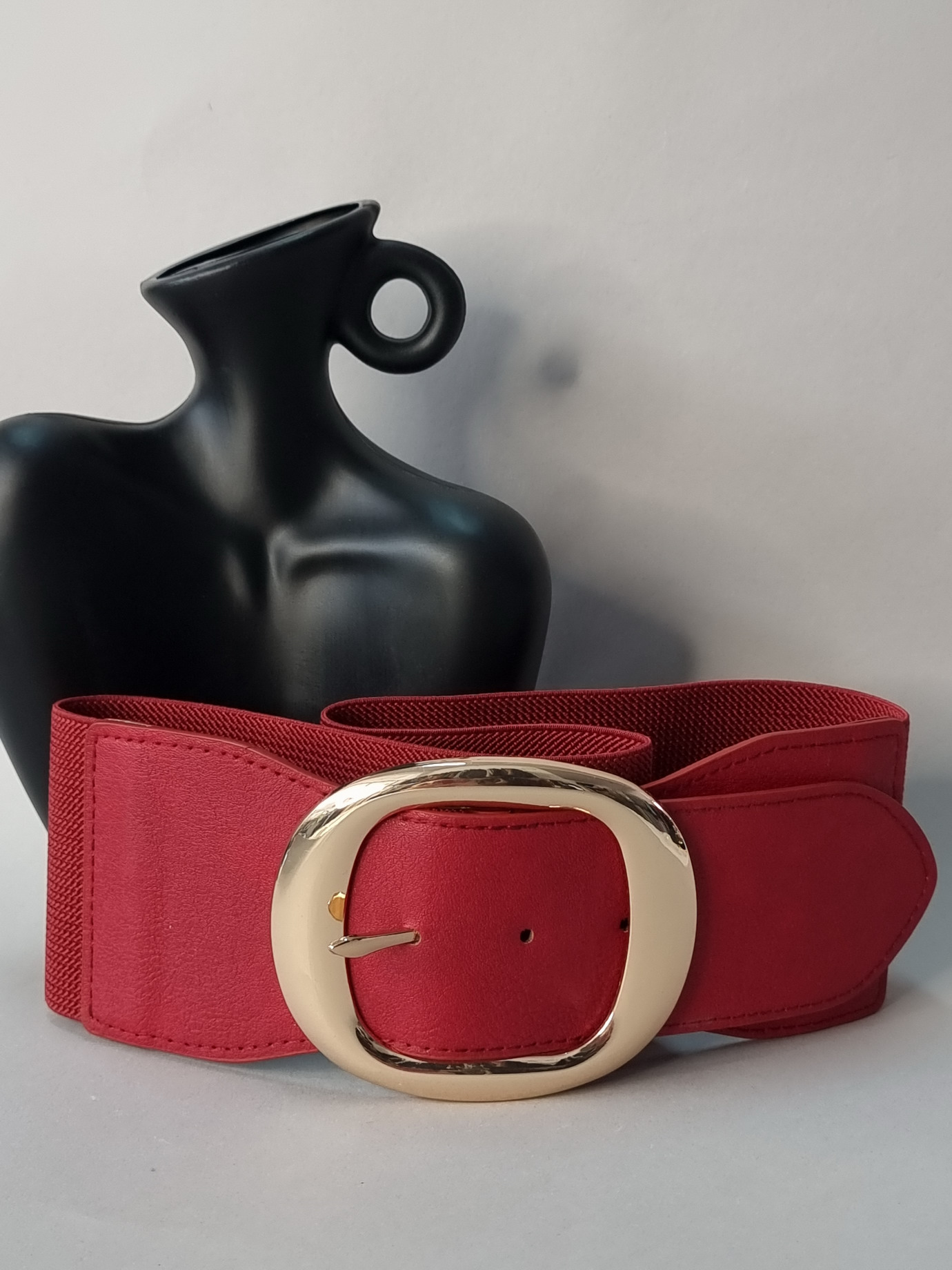 Ζώνη Ελαστική Χρυσή Αγκράφα -Μαύρη Ζώνη Ελαστική Χρυσή Αγκράφα -Μαύρη