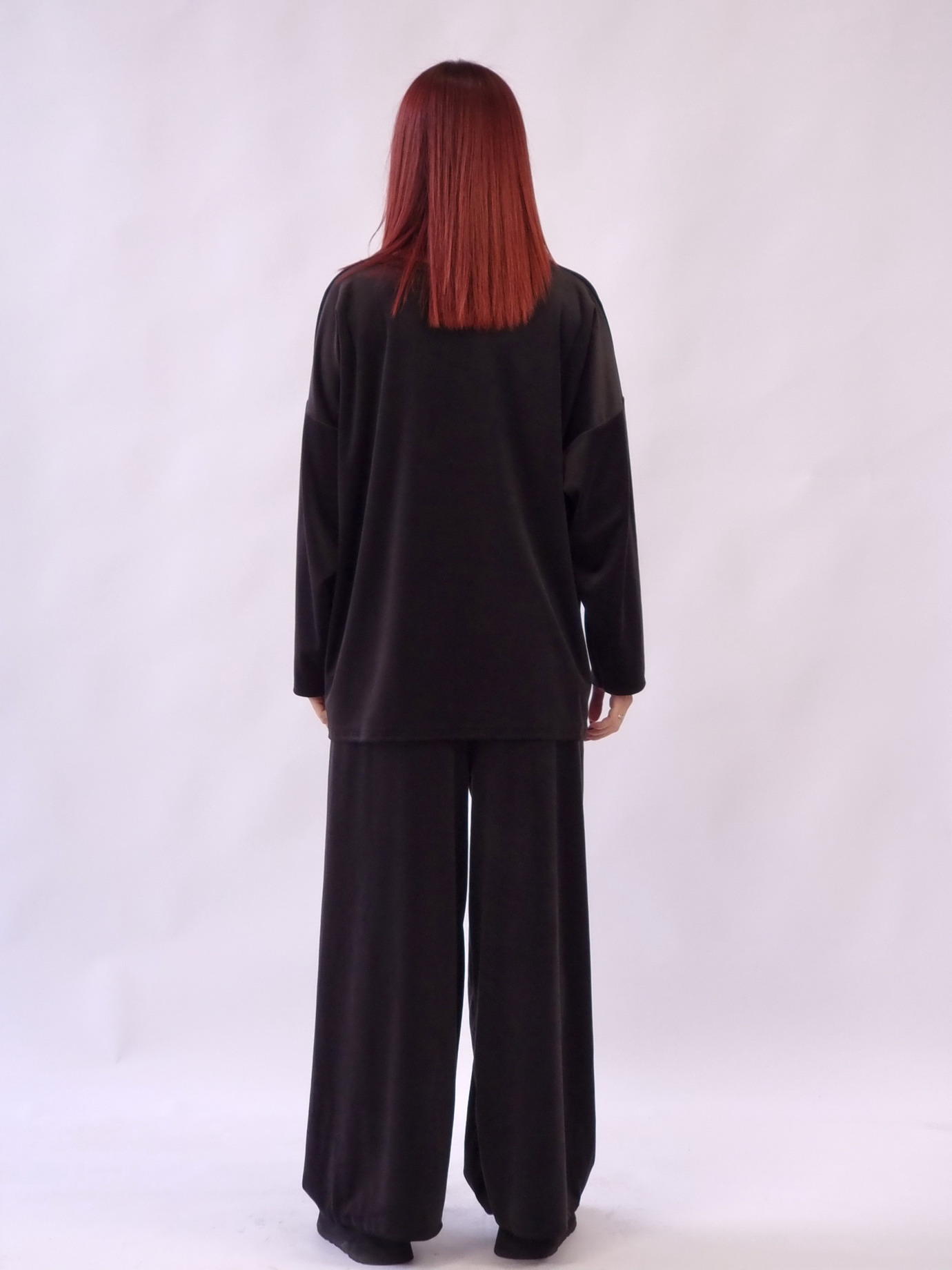 Σετ Velvet Oversized - Μαύρο Σετ Velvet Oversized - Μαύρο