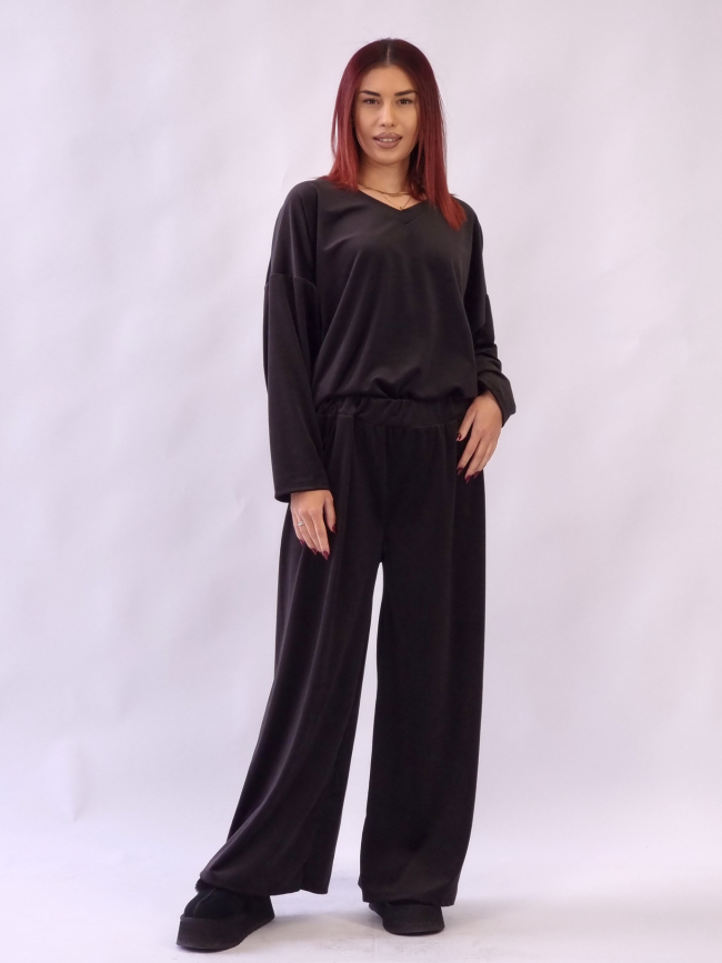 Σετ Velvet Oversized - Μαύρο