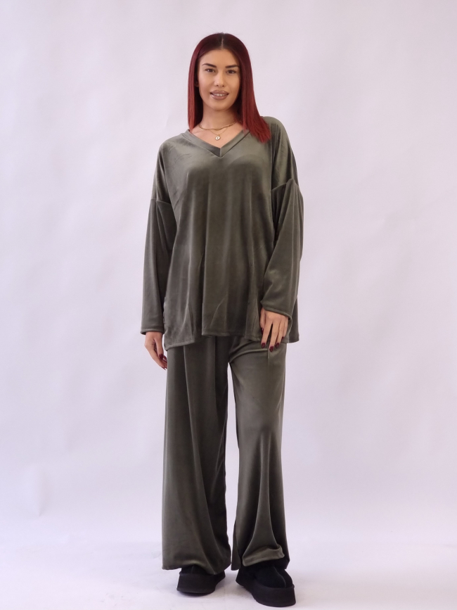 Σετ Velvet Oversized - Μπλέ Σκούρο