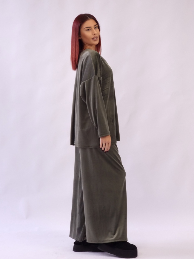 Σετ Velvet Oversized - Μπλέ Σκούρο