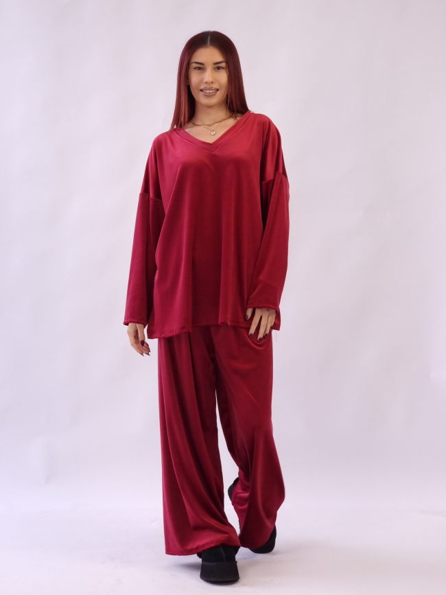 Σετ Velvet Oversized - Μπλέ Σκούρο