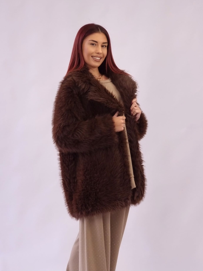 Γούνα Οικολογική Μακρύ Τρίχωμα - Σοκολά Γούνα Οικολογική Μακρύ Τρίχωμα - Σοκολά