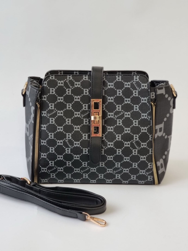 Τσάντα Crossbody Monogram – Μαύρη Τσάντα Crossbody Monogram – Μαύρη