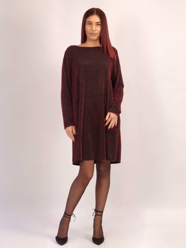 Φόρεμα Λούρεξ Με Φιόγκο-Μαύρο