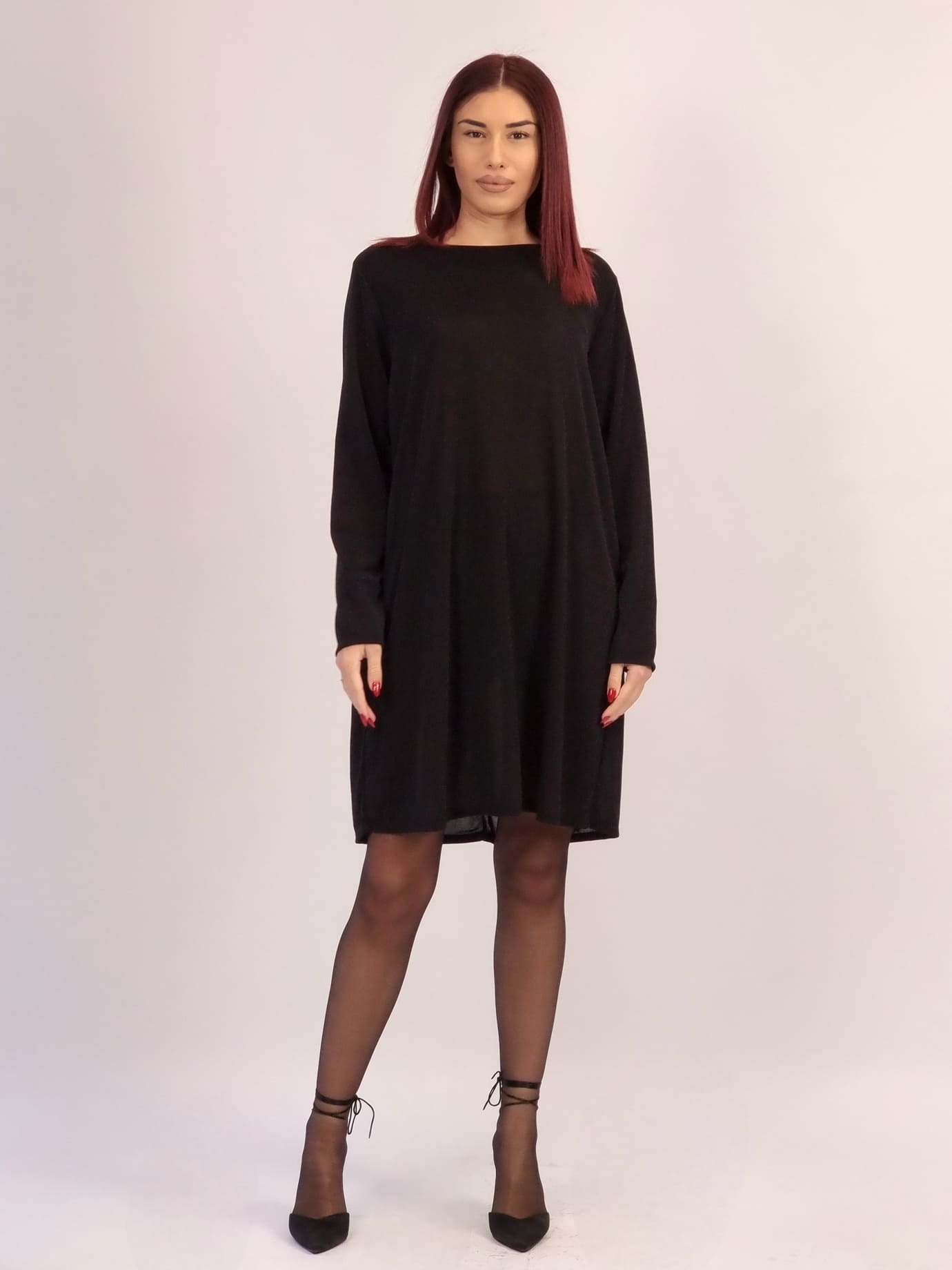 Φόρεμα Λούρεξ Με Φιόγκο-Μαύρο Φόρεμα Λούρεξ Με Φιόγκο-Μαύρο