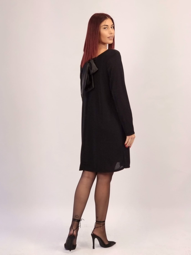 Φόρεμα Λούρεξ Με Φιόγκο-Μαύρο