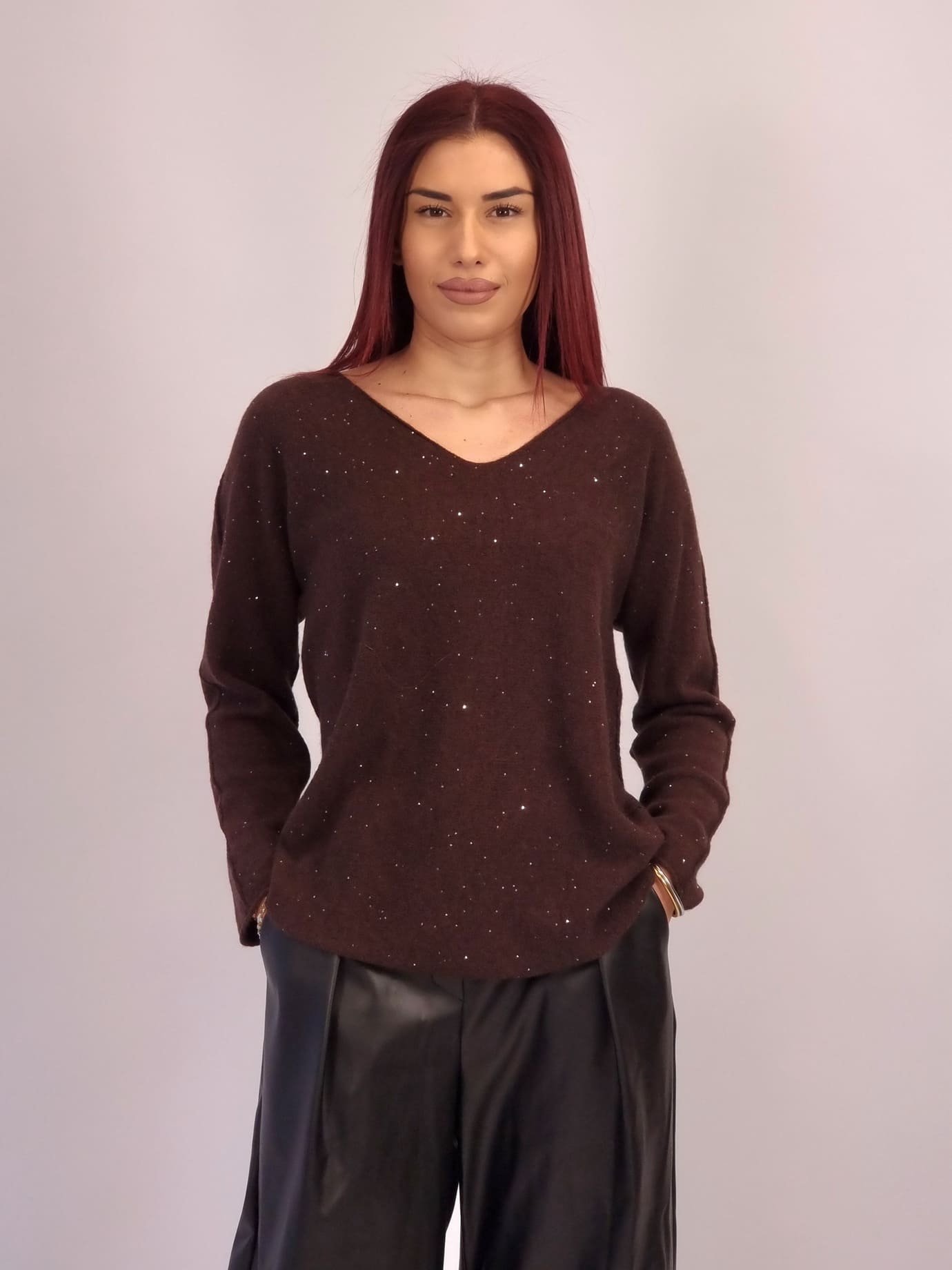 Μπλούζα Πλεκτή Με Παγιέτα- Μαύρο Μπλούζα Πλεκτή Με Παγιέτα- Μαύρο