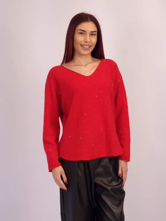 Μπλούζα Πλεκτή Με Παγιέτα- Μαύρο Μπλούζα Πλεκτή Με Παγιέτα- Μαύρο