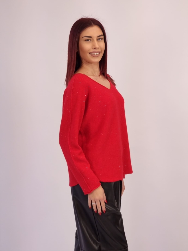 Μπλούζα Πλεκτή Με Παγιέτα- Μαύρο Μπλούζα Πλεκτή Με Παγιέτα- Μαύρο