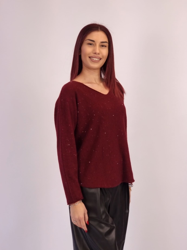 Μπλούζα Πλεκτή Με Παγιέτα- Μαύρο Μπλούζα Πλεκτή Με Παγιέτα- Μαύρο