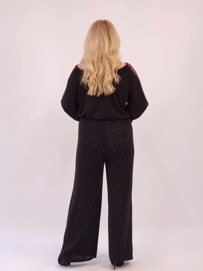 Παντελόνα Λούρεξ Με Στράς-Μαύρο Παντελόνα Λούρεξ Με Στράς-Μαύρο