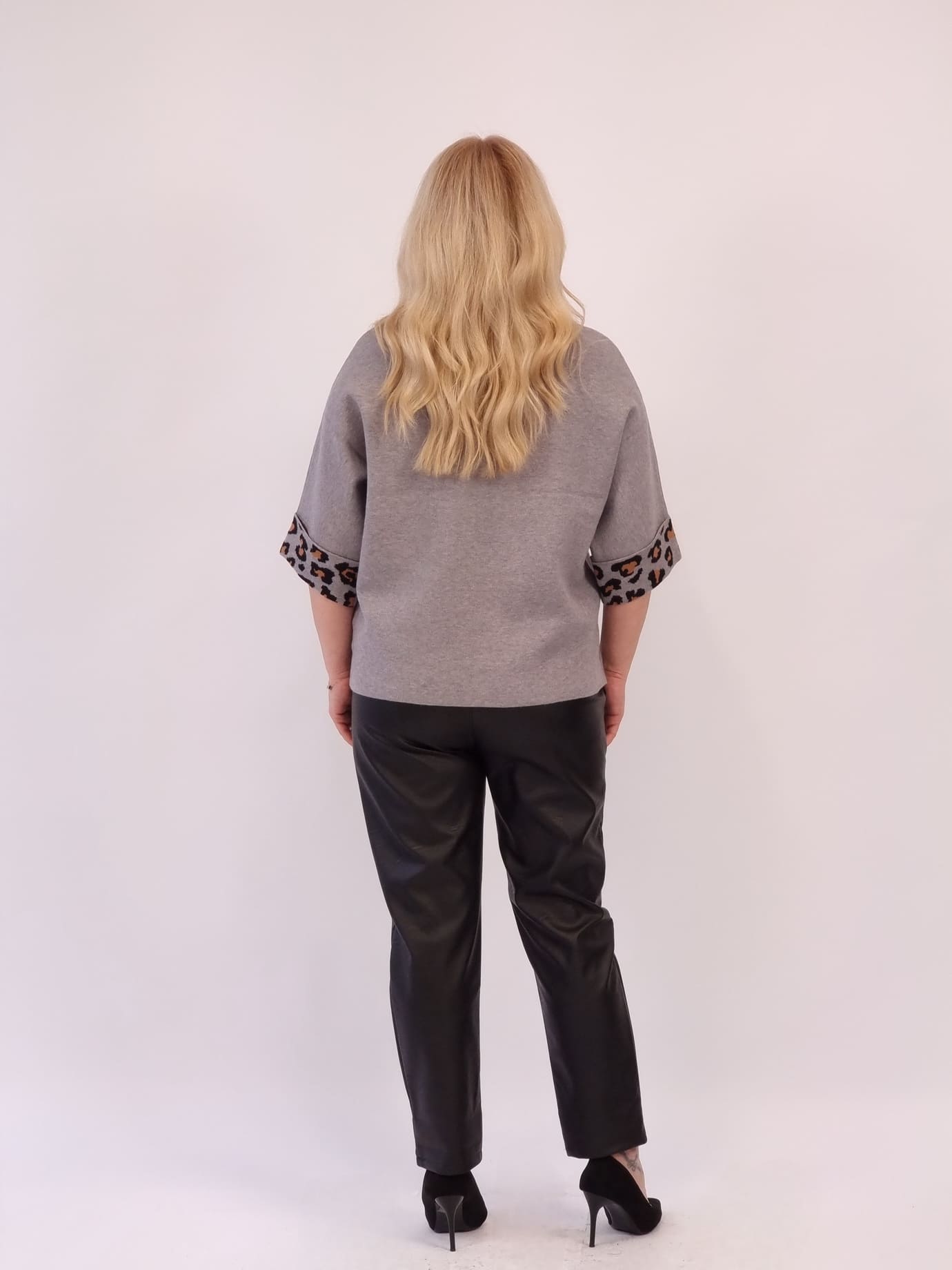 Μπλούζα Πλεκτή Λεπτομέρεια Animal-Μαύρο Μπλούζα Πλεκτή Λεπτομέρεια Animal-Μαύρο