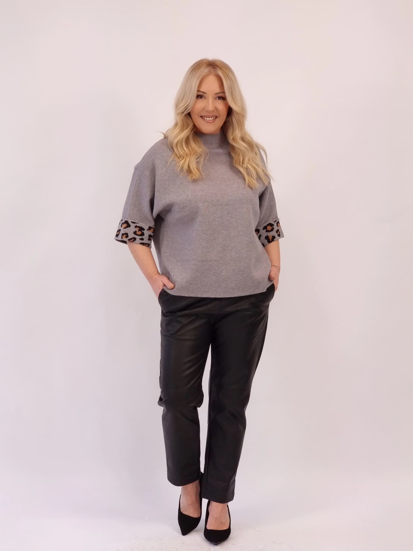 Μπλούζα Πλεκτή Λεπτομέρεια Animal-Μαύρο Μπλούζα Πλεκτή Λεπτομέρεια Animal-Μαύρο