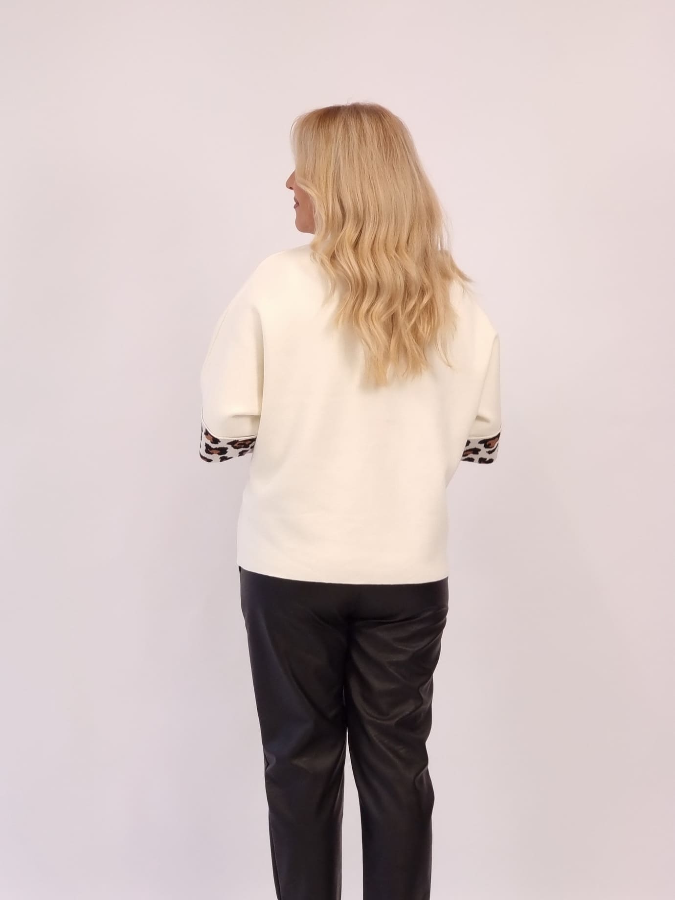 Μπλούζα Πλεκτή Λεπτομέρεια Animal-Μαύρο Μπλούζα Πλεκτή Λεπτομέρεια Animal-Μαύρο