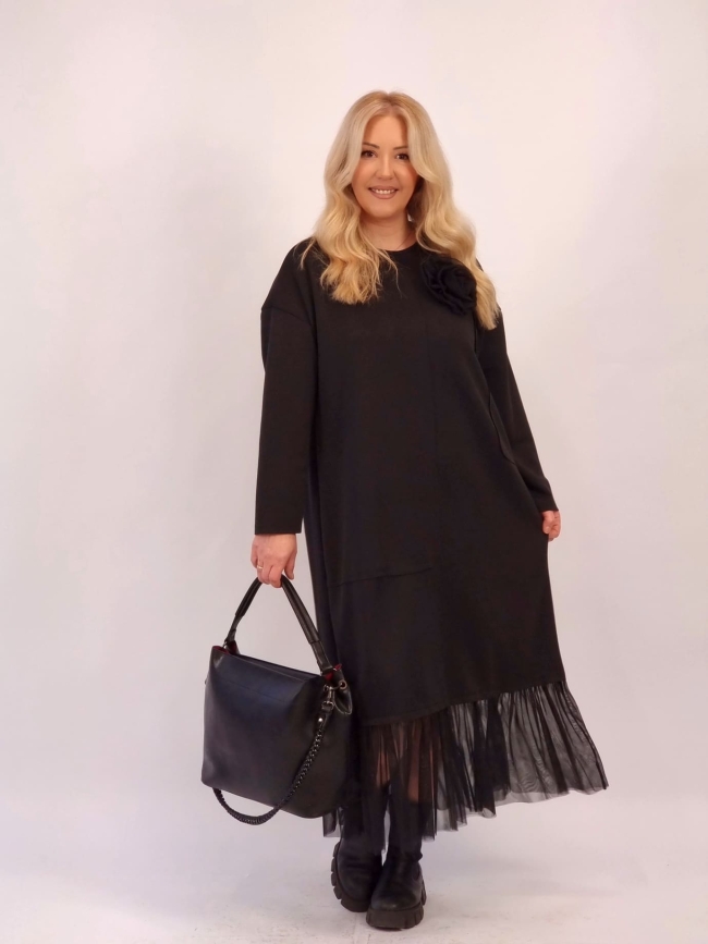 Φόρεμα Καρφίτσα Τούλι-Μαύρο Φόρεμα Καρφίτσα Τούλι-Μαύρο